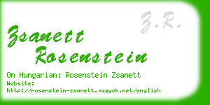 zsanett rosenstein business card